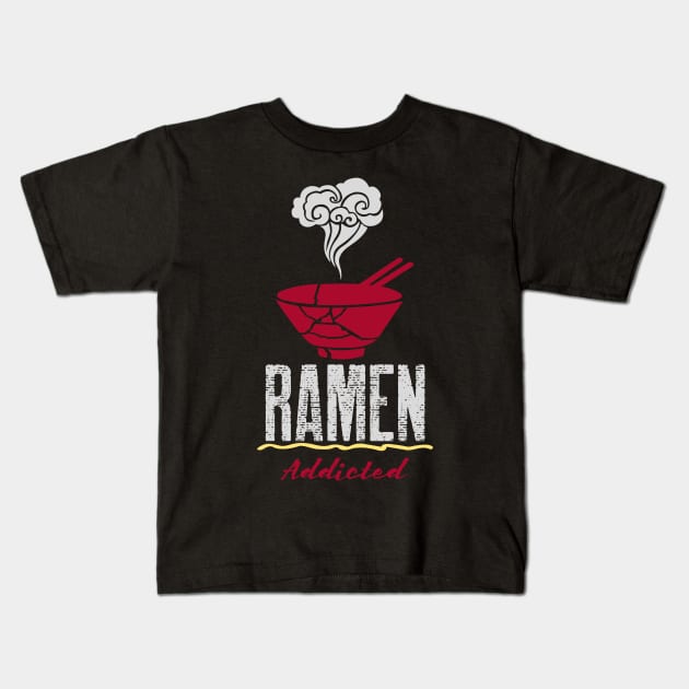 Ramen Addicted Kids T-Shirt by Harry C